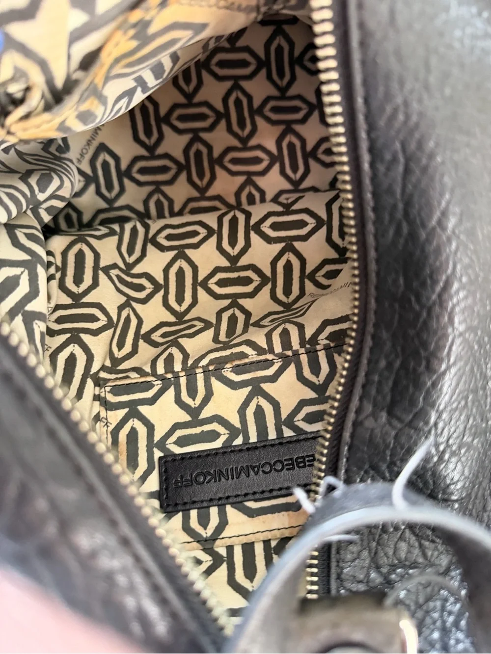 Rebecca Minkoff Julian backpack/black leather & silver hardware